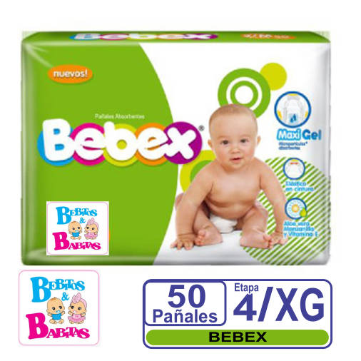 PAÑAL BEBEX 4/XG x50 unds